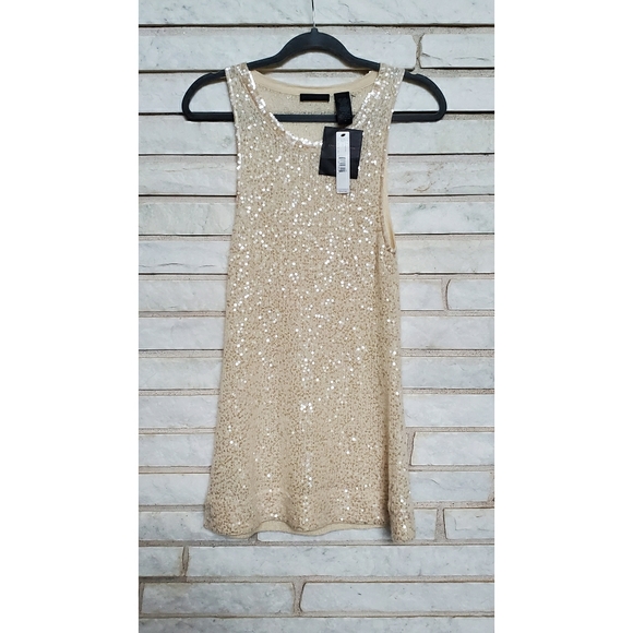 Donna Karan Sweaters - Donna Karan Ivory Sequin Cashmere Tank - Medium